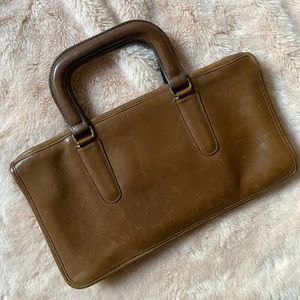 Vintage Coach NYC slim satchel in tan
